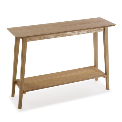 Consolle da ingresso in legno con finitura naturale cm 100x30x72h