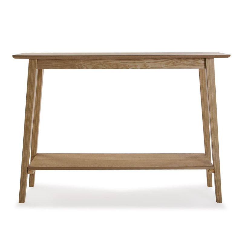Consolle da ingresso in legno con finitura naturale cm 100x30x72h