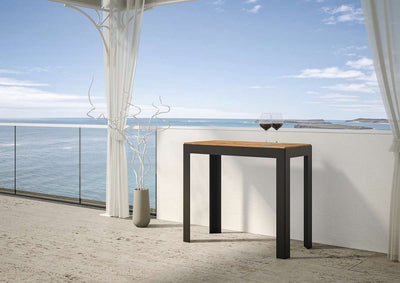 Azalea - Consolle allungabile design da esterno in legno di abete cm 90x40/290x77h