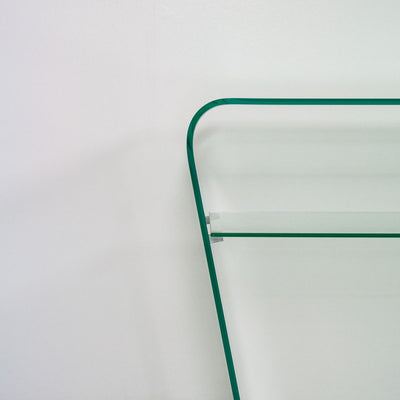 Consolle da ingresso in vetro design moderno con ripiano cm 120x40x75cm