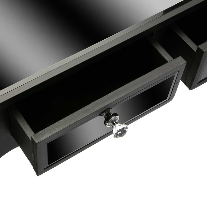 Consolle moderna da ingresso con specchi e cassetti colore nero cm 106x25x80h