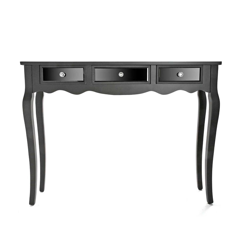Consolle moderna da ingresso con specchi e cassetti colore nero cm 106x25x80h