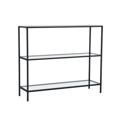 Consolle elegante con ripiani in vetro e metallo design per ingresso cm 100x30x85h