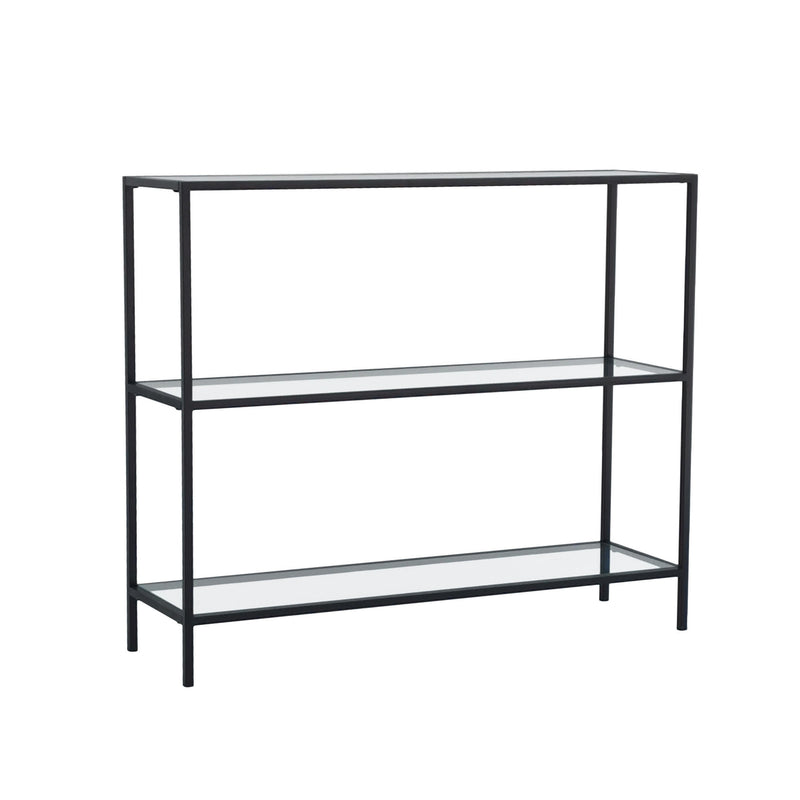Consolle elegante con ripiani in vetro e metallo design per ingresso cm 100x30x85h