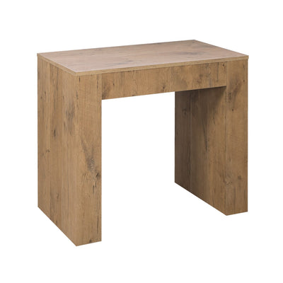 Tavolo consolle allungabile Extra quercia natura con porta allunghe cm 49/307