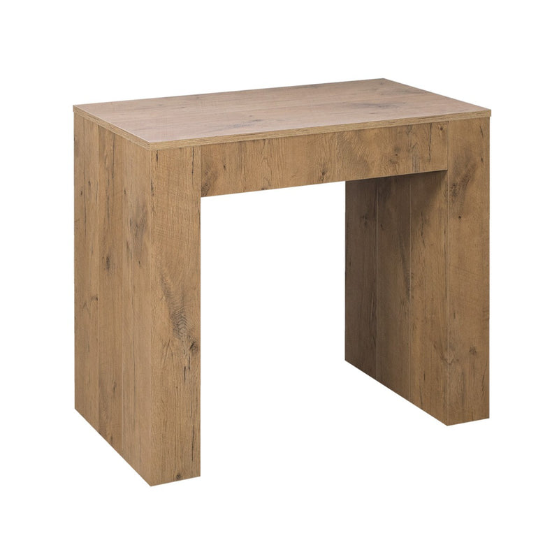 Tavolo consolle allungabile Extra quercia natura con porta allunghe cm 49/307