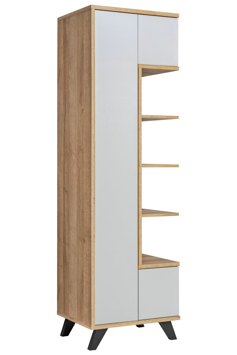 Bormida - Credenza alta con vani interni in legno moderna cm 60x40x192h