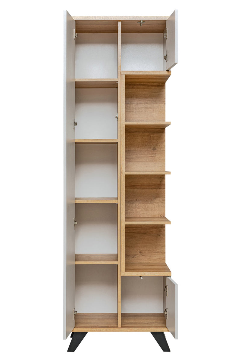 Bormida - Credenza alta con vani interni in legno moderna cm 60x40x192h