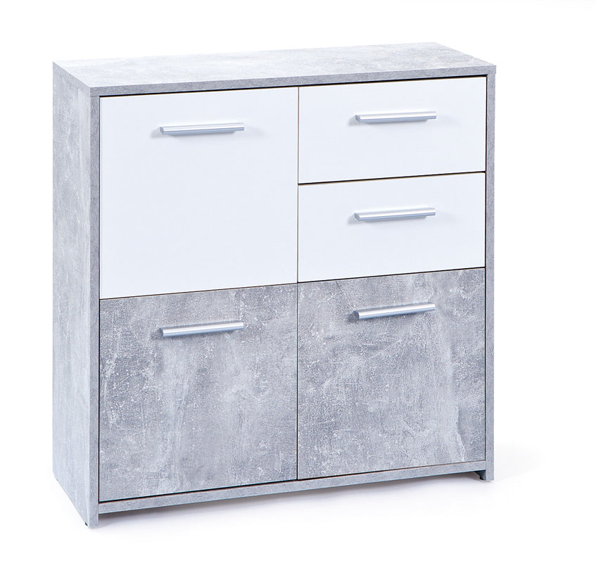 Moimhear Credenza a LED moderna per soggiorno, credenza, 3 ante, 3 cassetti, cassettiera moderna con molto spazio per la vostra zona giorno, 306354355BAA-CL