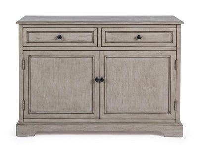 Credenza classica con 2 ante e 2 cassetti in legno per cucina cm 100x34x73h