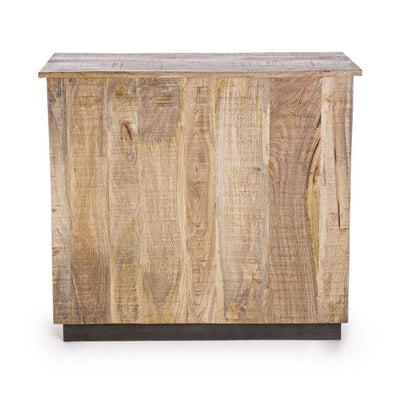 mobile soggiorno in legno di mango anta scorrevole e 4 cassetti