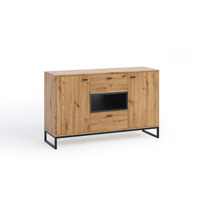 Amika  - Credenza con ante e cassetti in legno industrial cm 135x40x83h - vari colori