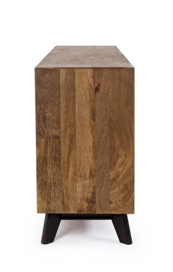 madia moderna in legno di mango naturale decorazioni dipinte a mano