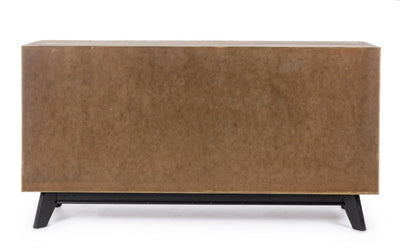 credenza moderna con ante e cassetto dipinti a mano