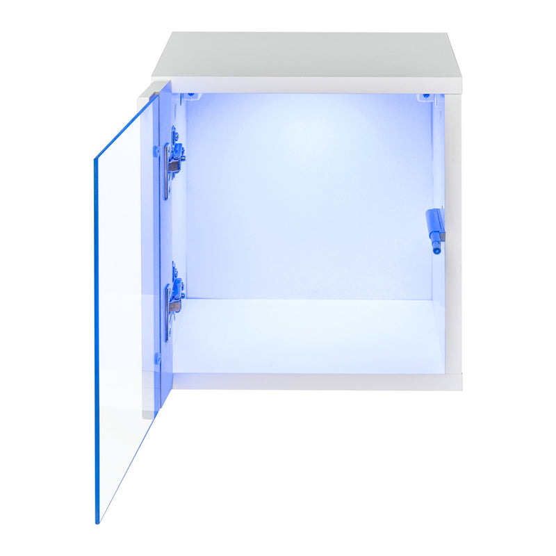 cubo vetrina bianco lucido