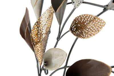Pannello decorativo da parete in metallo tridimensionale cm 87x5x46h
