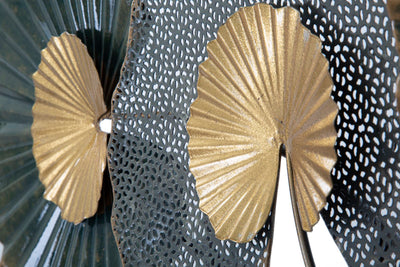 Pannello da muro decorativo in metallo lavorato tridimensionale cm 129x6x55h