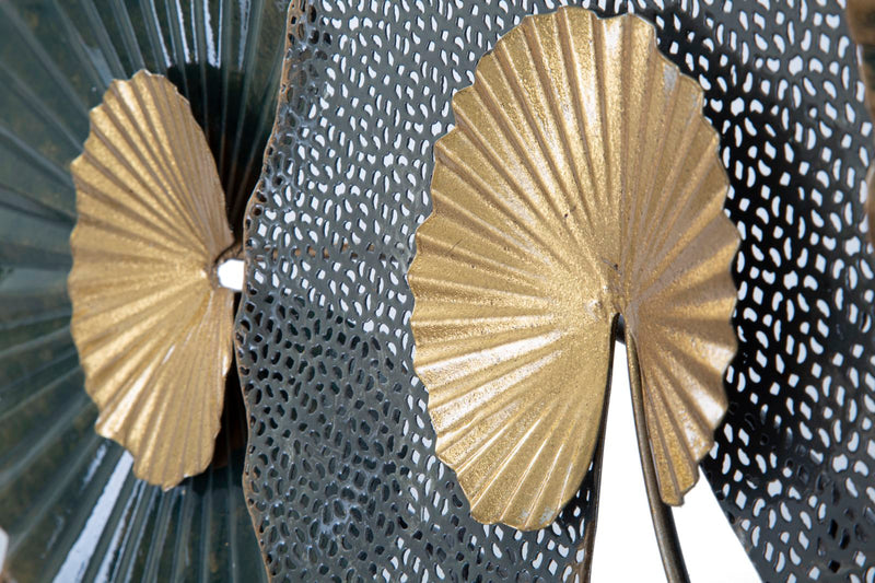 Pannello da muro decorativo in metallo lavorato tridimensionale cm 129x6x55h