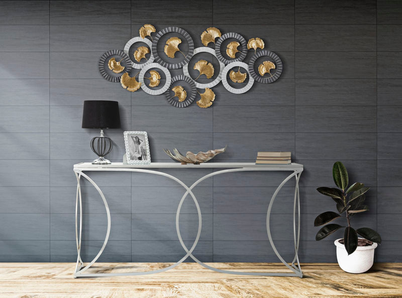 Pannello design in metallo da parete tridimensionale cm 126x5x58h