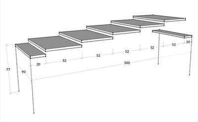 Sintesi - Consolle da ingresso moderna allungabile cm 90x40/300x77h - Noce