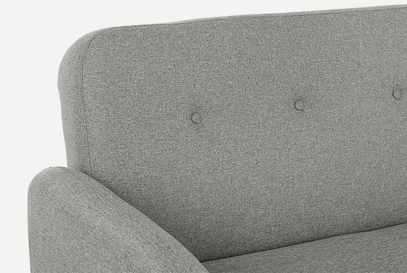 divano letto in tessuto piedi in acciaio stile moderno
