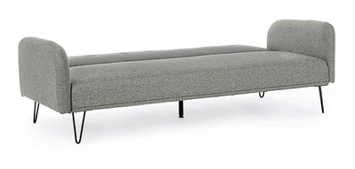 divano letto in tessuto piedi in acciaio stile moderno