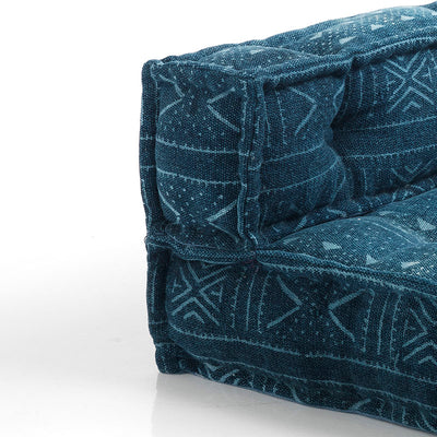 Cuscino centrale divano imbottito in cotone colore blu cm 80x80x40h