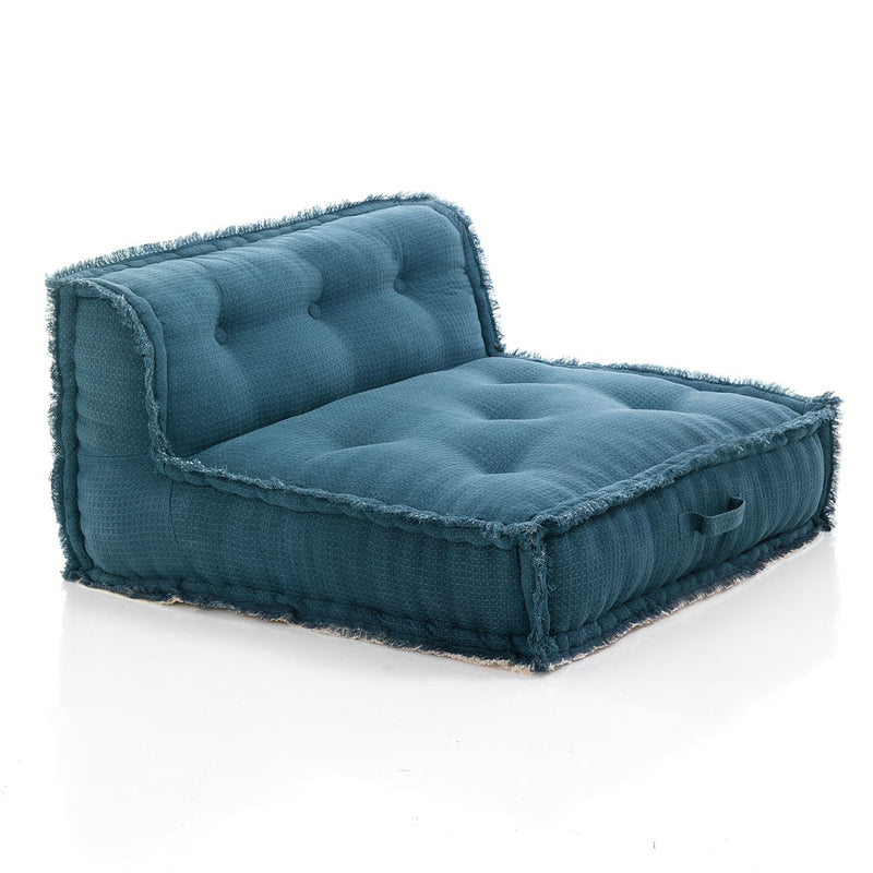 Poltrona da terra in cotone con maniglie cm 80x80x40h - vari colori