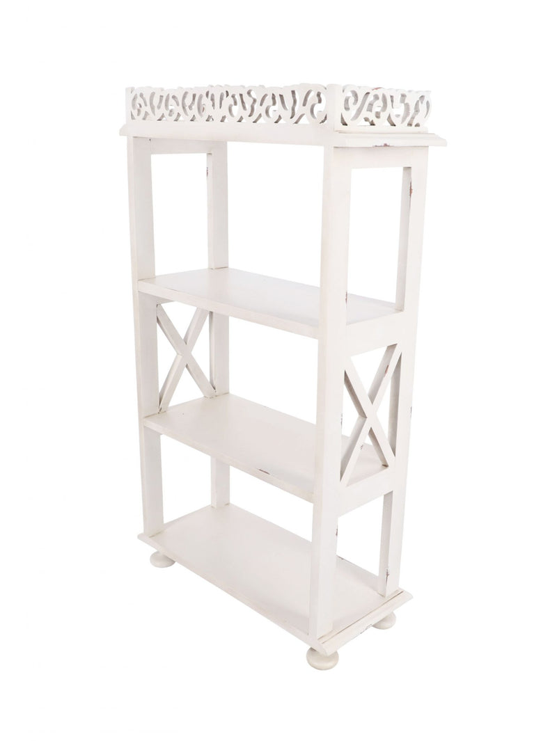 Etagere bianca scaffale in legno cm 53x22x83h