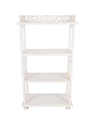 Etagere bianca scaffale in legno cm 53x22x83h