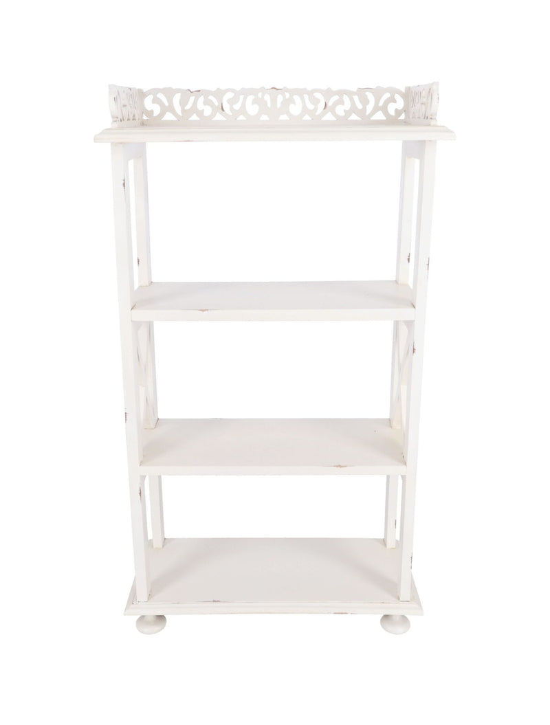 Etagere bianca scaffale in legno cm 53x22x83h