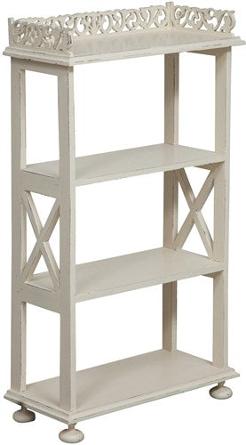 Etagere bianca scaffale in legno cm 53x22x83h