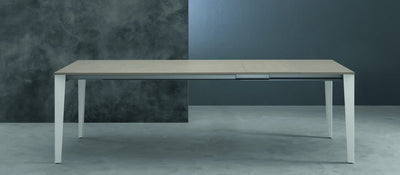 tavolo Uniko struttura bianco opaco RAL 9003 piano nobilitato malta airone 201