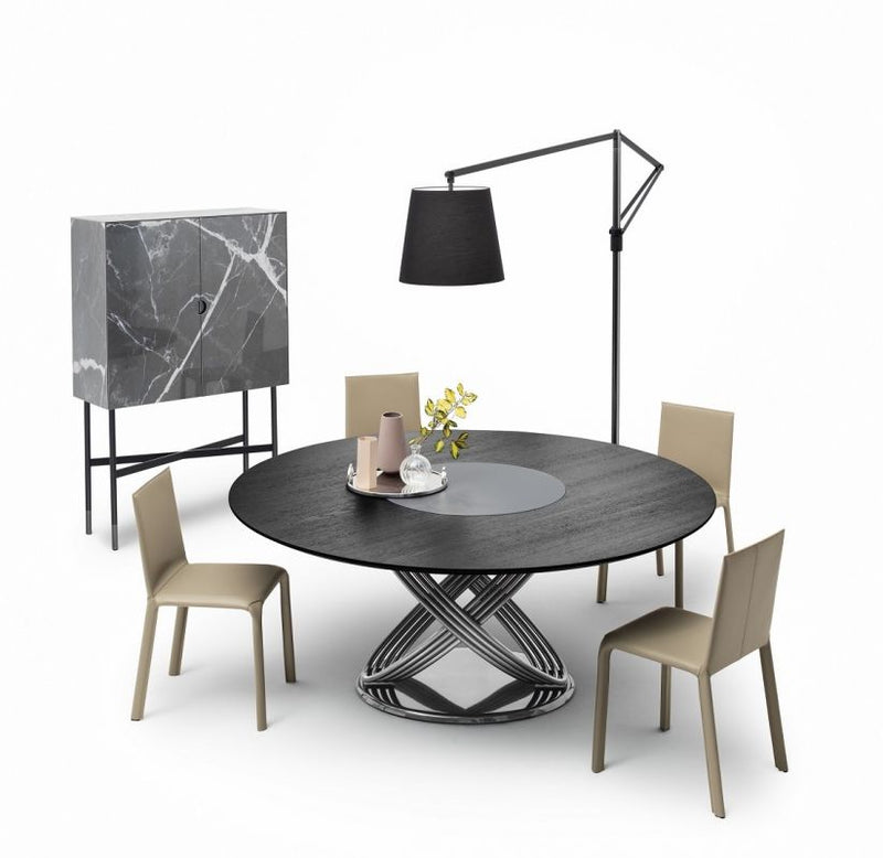 Fusion Ring - Tavolo design tondo Bontempi con parte centrale girevole cm Ø 180x76h - vari colori