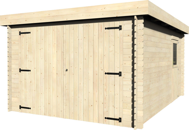 Bram - Garage in legno blockhouse da giardino cm 349x481