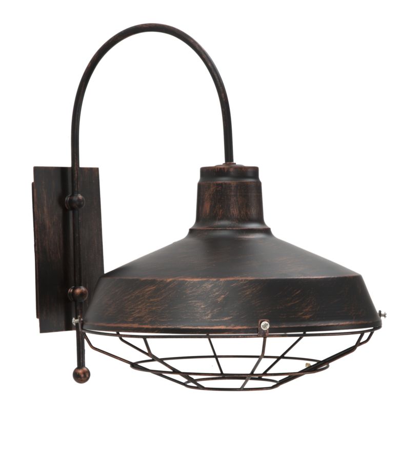 Applique da parete in ferro stile industriale cm 30x40x37h
