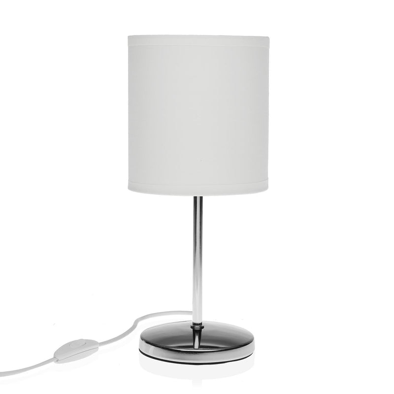 Set da 2 Lampada da comodino moderna in metallo e tessuto cm Ø 13x29h - vari colori