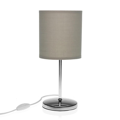 Set da 2 Lampada da comodino moderna in metallo e tessuto cm Ø 13x29h - vari colori