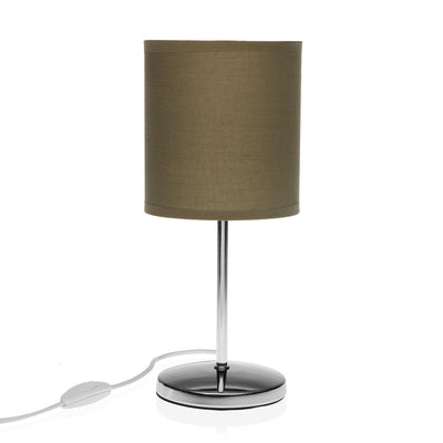 Set da 2 Lampada da comodino moderna in metallo e tessuto cm Ø 13x29h - vari colori