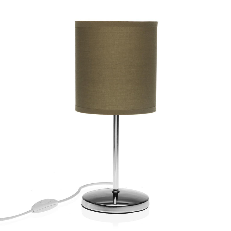 Set da 2 Lampada da comodino moderna in metallo e tessuto cm Ø 13x29h - vari colori