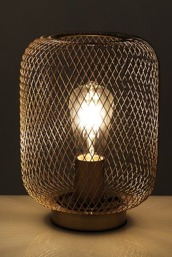 Lampada moderna abat jour in metallo ottone anticato cm Ø 20x27h