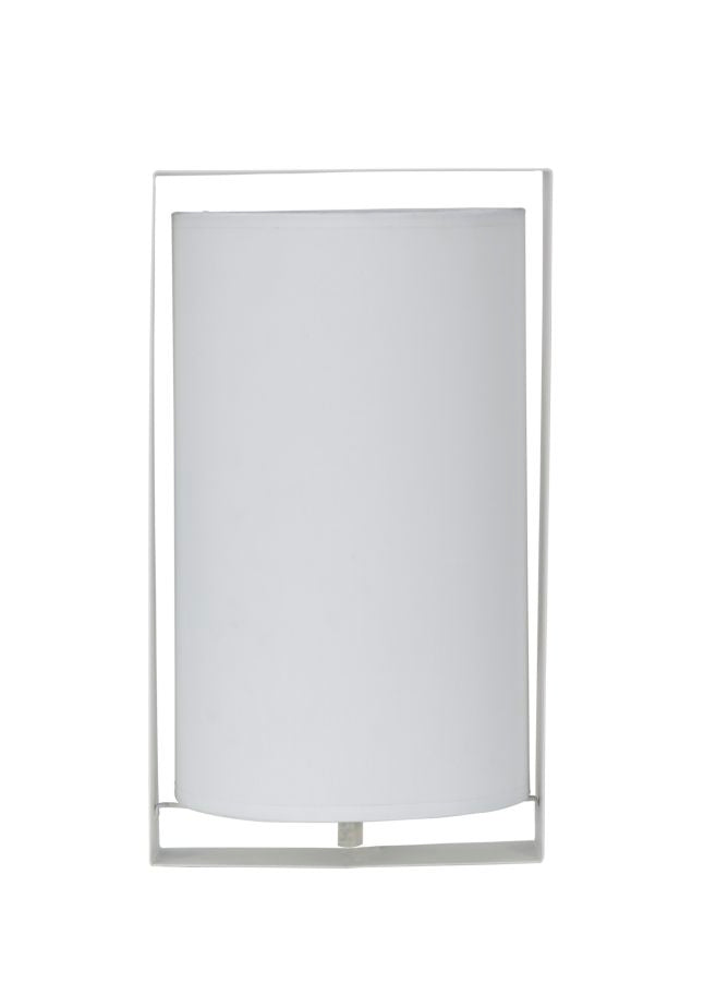 lampada moderna da tavolo paralume bianco