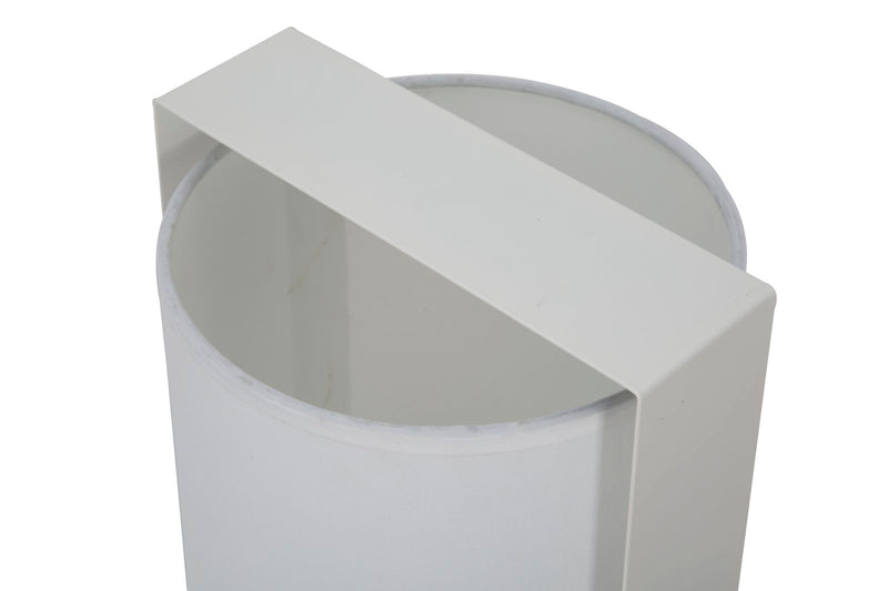 lampada moderna da tavolo paralume bianco