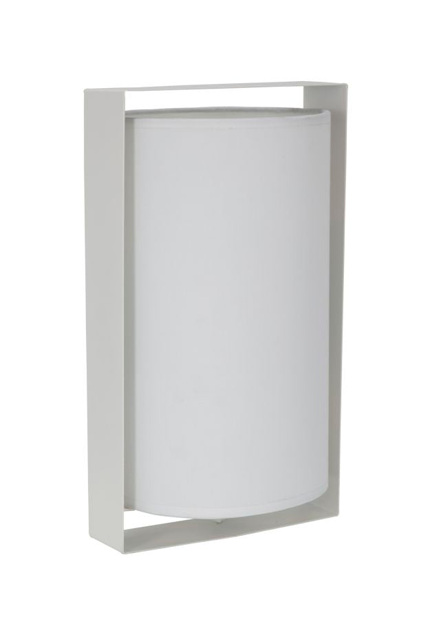 lampada moderna da tavolo paralume bianco