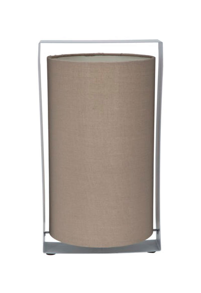lampada moderna da tavolo paralume tortora