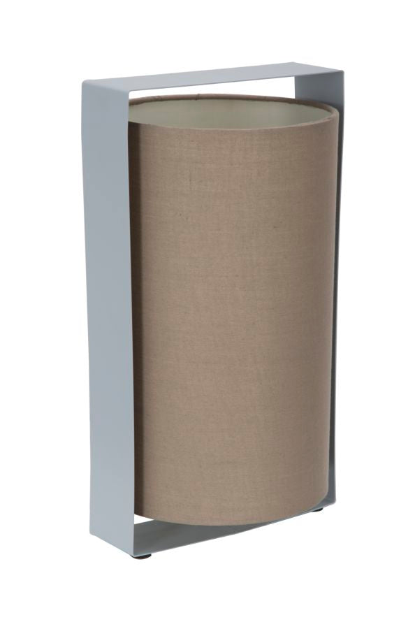 lampada moderna da tavolo paralume tortora