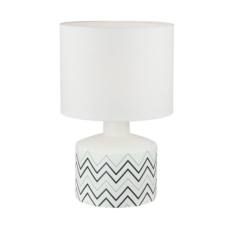 Lampada moderna da tavolo base in ceramica decorata cm Ø 22x35h