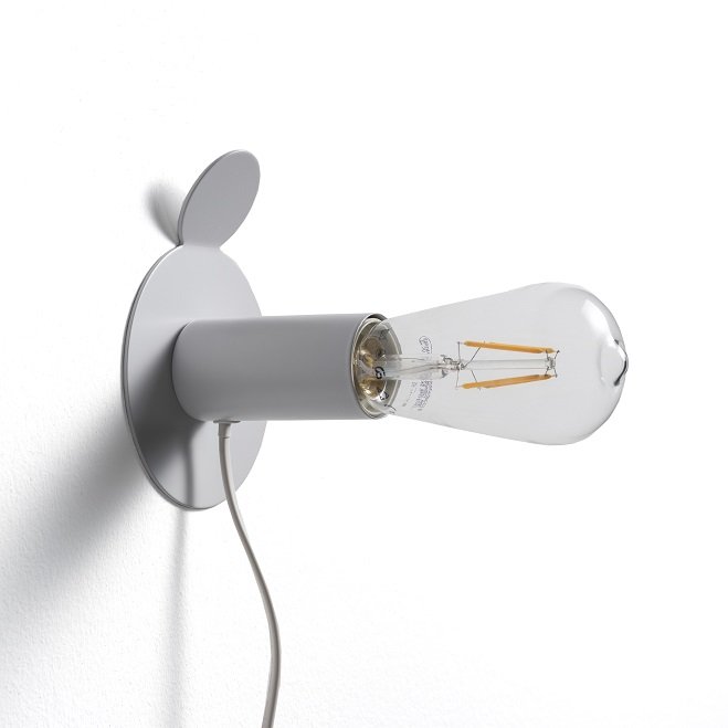 Lampada da tavolo applique in metallo con base magnetica cm Ø 11x9h