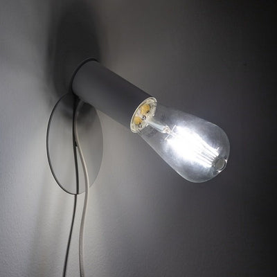Lampada da tavolo applique in metallo con base magnetica cm Ø 11x9h