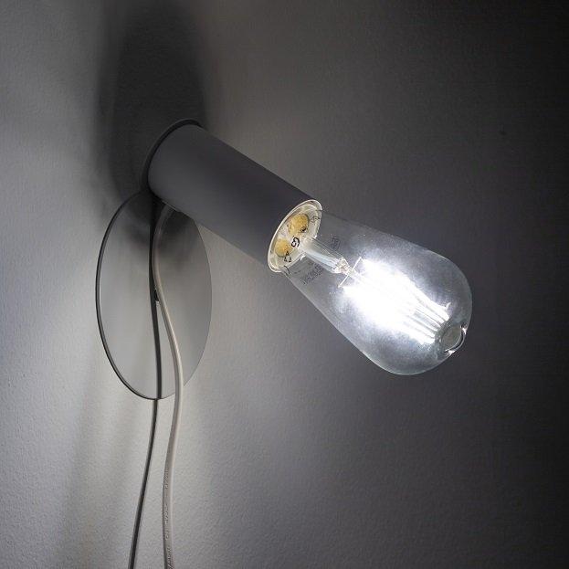 Lampada da tavolo applique in metallo con base magnetica cm Ø 11x9h